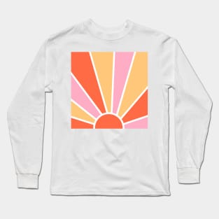 retro sun design Long Sleeve T-Shirt